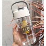 Butelka, bidon na wodę z koszyczkiem i słomką 800 ML Lucky BD36 - obrazek 3