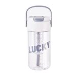 Butelka, bidon na wodę z koszyczkiem i słomką 800 ML Lucky BD36 - obrazek 5