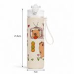 Butelka na wodę, bidon z rurką i ustnikiem 800ml KAPIBARA BD66 - obrazek 2