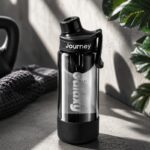 Butelka na wodę z uchwytem, sportowy bidon z miarką 680ML GALAXY czarny, BD71CZ - obrazek 3