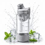 Butelka na wodę z uchwytem, sportowy bidon z miarką 680ML GALAXY szary BD71SZ