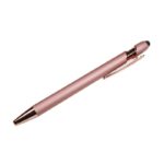Długopis metalowy, tusz czarny, touch pen soft touch pudrowy róż DL04 - obrazek 3