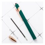 Długopis metalowy, tusz czarny, touch pen soft touch pudrowy róż DL04 - obrazek 5