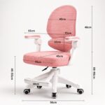 Fotel gamingowy, obrotowy do biurka dziecięcego KIDS LIGHT PINK KO53R - obrazek 2