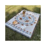 Koc BOHO pleciony, narzuta dwustronny frędzle 130x180cm KOC15WZ3 - obrazek 2