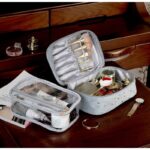 Kosmetyczka rozkładana z wkładem 2w1 kuferek KS97SZ - obrazek 2
