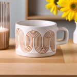 Kubek ceramiczny, geometryczny wzór, 250ml - KB29 - obrazek 3