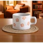 Kubek ceramiczny, kwiatowy wzór, 250ml - KB30 - obrazek 3