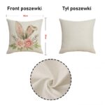 Lniana poszewka na poduszkę 45 x 45 cm z motywem wiosennym BUKIET POD219 - obrazek 2