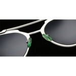 OKULARY PRZECIWSŁONECZNE LUSTRZANE MODEL SHINE SREBRNO-CZARNE OK6 - obrazek 3