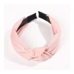 Opaska turban z materiału różowa O228R - obrazek 3