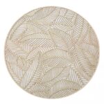 Podkładka na stół 38 cm złota ażurowa okrągła liście MP06