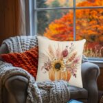 Poszewka na poduszkę 45x45cm piękny druk Jesień BOHO POD191 - obrazek 2
