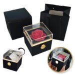 Pudełeczko Walentynkowe Rose Treasure Box na biżuterię mydlana Wieczna Róża Obrotowe PDOZ26CZ