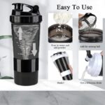 Shaker sportowy, bidon Twist Off do odżywki białkowej z sitkiem 500ML BD55CZ - obrazek 2