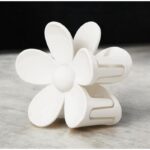 Spinka do włosów klamra XL kwiat biała 7x7,5 cm SP152B - obrazek 5