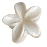 Spinka do włosów klamra XL kwiat, marmurek kość słoniowa 7,5 x 8cm SP407 - obrazek 5
