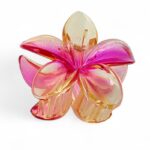 Spinka do włosów klamra XL kwiat OMBRE lato 7,5 x 8cm SP322 - obrazek 2