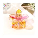 Spinka do włosów klamra XL kwiat OMBRE lato 7,5 x 8cm SP322 - obrazek 3