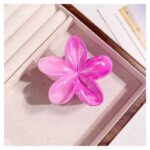 Spinka do włosów klamra XL kwiat OMBRE różowa lato 7,5 x 7,5cm SP380 - obrazek 4