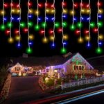 Światełka lampki Sople biały kabel 500 LED dekoracja MULTIKOLOR, Flash Biały LAMP07MULTI - obrazek 2
