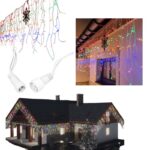 Światełka lampki Sople biały kabel 500 LED dekoracja MULTIKOLOR, Flash Biały LAMP07MULTI - obrazek 3