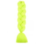 Syntetyczne włosy 120 cm gęste jednokolorowe limonka WLS43 - obrazek 4