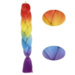 Syntetyczne włosy kolorowe 120 cm gęste ombre WLS48 - obrazek 2