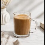 Szklanka 350ml ryflowana duża 1 szt do kawy, herbaty SZK212 - obrazek 3