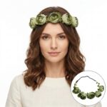 Wianek, opaska do włosów z kwiatów, delikatny wianuszek BOHO W41ZIE