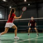 Zestaw do badmintona 2 czerwone paletki +3lotki, zestaw w sportowej torbie AR19CZE - obrazek 5