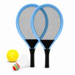 Zestaw rakietek z siateczką do odbijania, tenis badminton, 2 paletki, lotka i piłeczka AR18