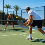 Zestaw rakietek z siateczką do odbijania, tenis badminton, 2 paletki, lotka i piłeczka AR18 - obrazek 5