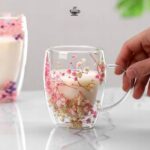 Szklanka do Herbaty Kawy Termiczna z Kwiatami w Środku 300ml - obrazek 3
