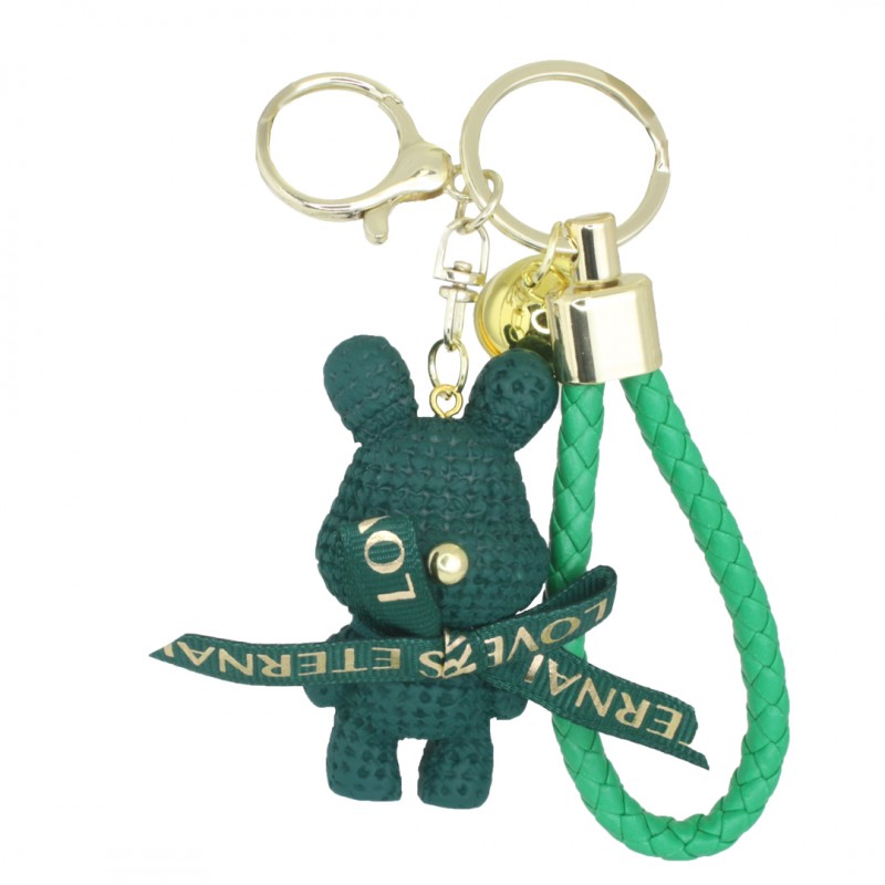 brelok-do-kluczy-z-dzwoneczkiem-bunny-sweet-zielen-brl117 Brelok do kluczy z dzwoneczkiem BUNNY SWEET Zieleń BRL117 - obrazek 1