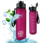 Butelka na wodę, sportowy bidon matowy 750ML bordowy ECARLA SPORTS BD49