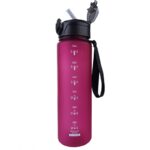 Butelka na wodę, sportowy bidon matowy 750ML bordowy ECARLA SPORTS BD49 - obrazek 3