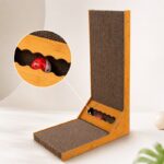 Drapak dla kota tekturowy z zabawką piłką XL 40x26x60cm KOT11 - obrazek 4
