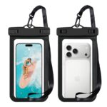 ETUI WODOODPORNE, wodoszczelny pokrowiec na telefon, ze smyczą, czarny CASE09