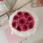 Flower box, bukiet zapachowych kwiatów mydlanych w pudełku, LED 9szt. BUK33B - obrazek 3