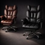 Fotel biurowy obrotowy RELAX PRO z podnóżkiem - ecoskóra brązowy ciemny KO50BR - obrazek 2