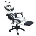 Fotel gamingowy obrotowy PANDA z podnóżkiem i z masażerem KIDS ZONE KO34 - obrazek 5