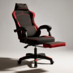 Fotel gamingowy obrotowy VECTOR z masażerem i podnóżkiem KO48CZE - obrazek 3
