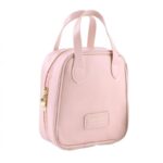 Kosmetyczka organizer na kosmetyki z rączką 17x7x19cm różowa KS128R - obrazek 3