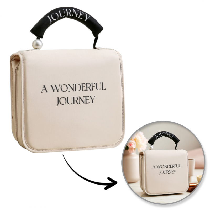 kosmetyczka-rozkladana-elegancka-kuferek-etui-z-raczka-kremowa-ks153k Kosmetyczka rozkładana elegancka kuferek etui z rączką kremowa KS153K - obrazek 1