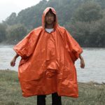 Kurtka, Peleryna przeciwdeszczowa, wodoodporna, termiczna z kapturem PEL03POM - obrazek 4