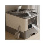 Kuweta zamknięta dla kota na żwirek z łopatką 39x52x39cm KOT38 - obrazek 4