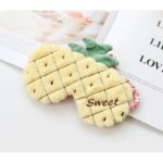 Maska do spania futrzana ananas żółte sweet OPK05 - obrazek 2