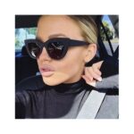 OKULARY PRZECIWSŁONECZNE KOCIE MATOWE CZARNE OK141WZ2 - obrazek 5
