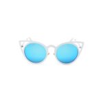 OKULARY "ROYAL CAT EYES" - BIAŁE Z NIEBIESKIM OK70WZ5